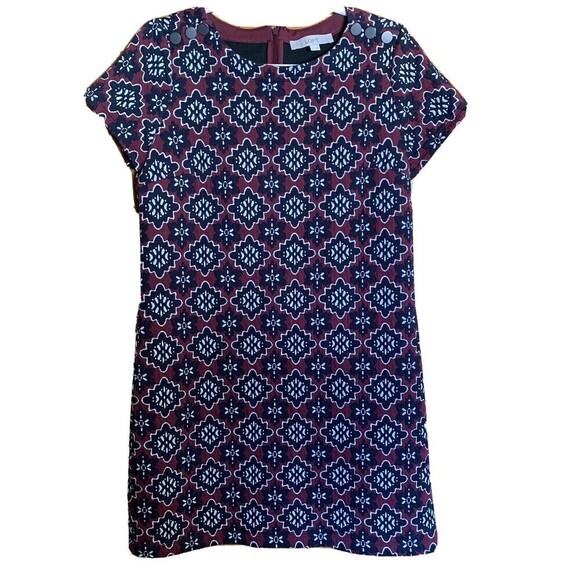 Ann Taylor LOFT Womens Size 8 Multicolor Textured Floral Print Sheath Dress - Picture 1 of 6